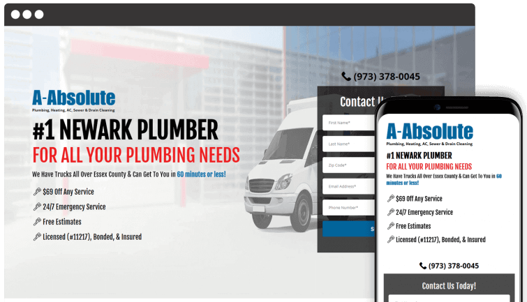 A-Absolute Plumbing: Homeservices Website Redesign