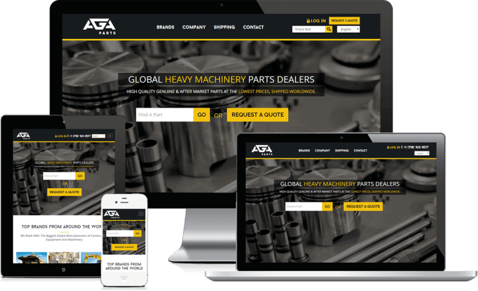 Custom website design for a truck parts supplier