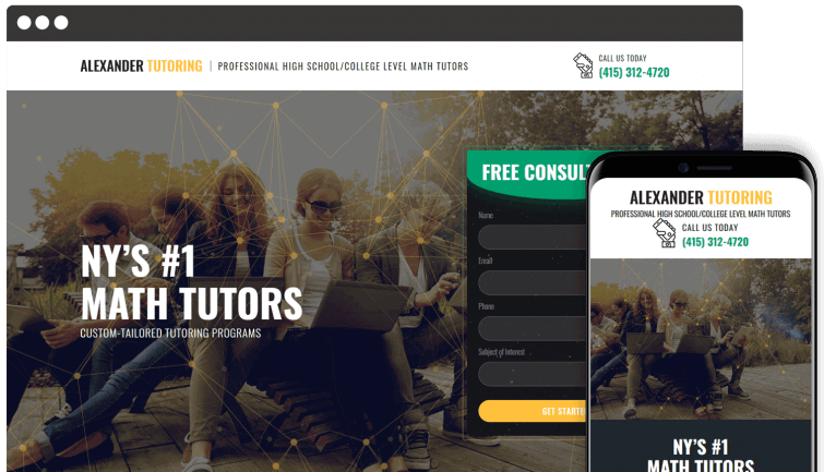 Alexander Tutoring: Local Business Website Redesign