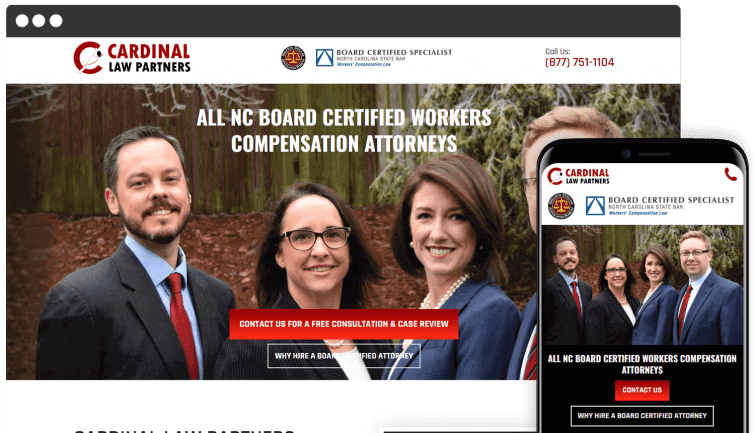 Cardinal Law Partners: Attorney & Law Website Redesign