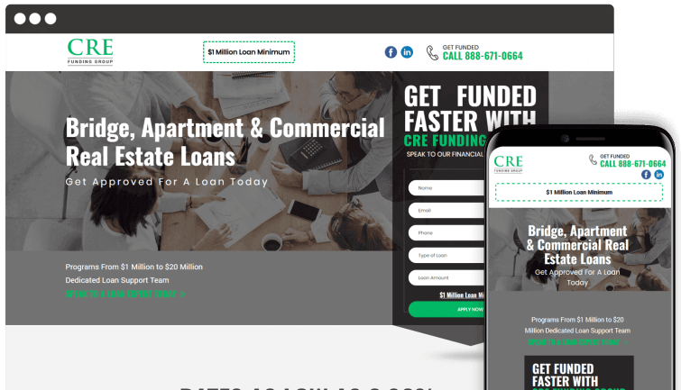 CRE Funding Group: B2B Website Redesign