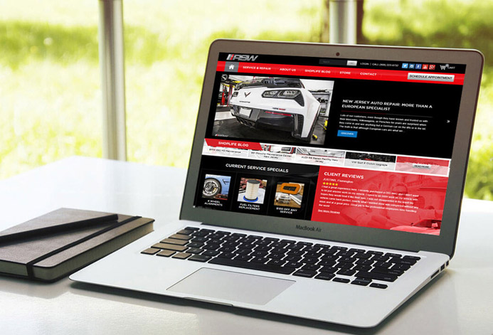 RedLineSpeedWorx Custom Auto Repair Shop Ecommerce Website