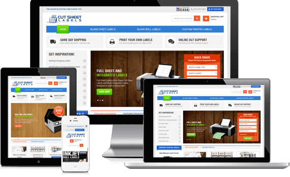 Cut Sheet Labels Web Design Custom Website