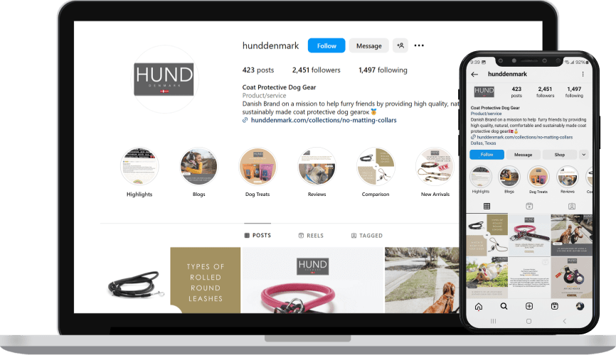 HUND Denmark, Social Media retail marketing