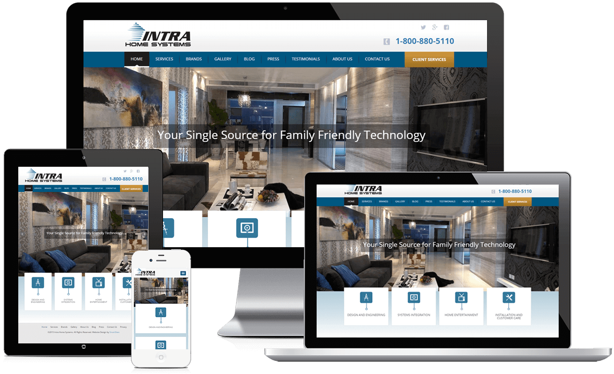 Intra Home Systems Responsive Website Design