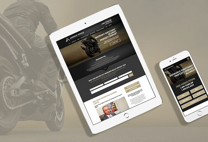 Motorcycle Injury Law WordPress Website