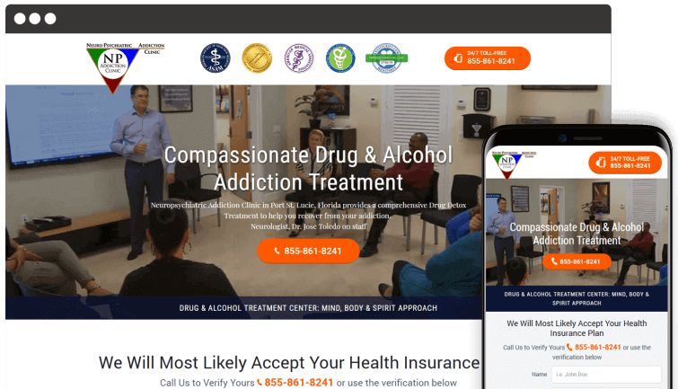 NP Addiction Clinic: Medical Website Redesign