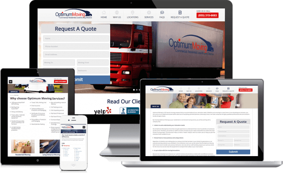 Optimum Moving Web Design Home Services