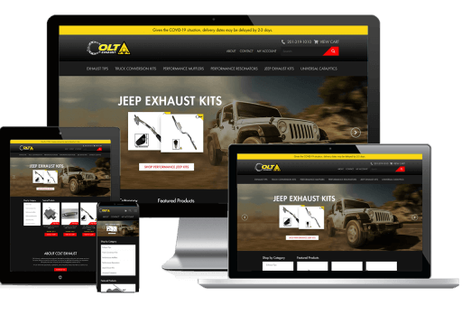 Colt Exhaust Web Design Ecommerce