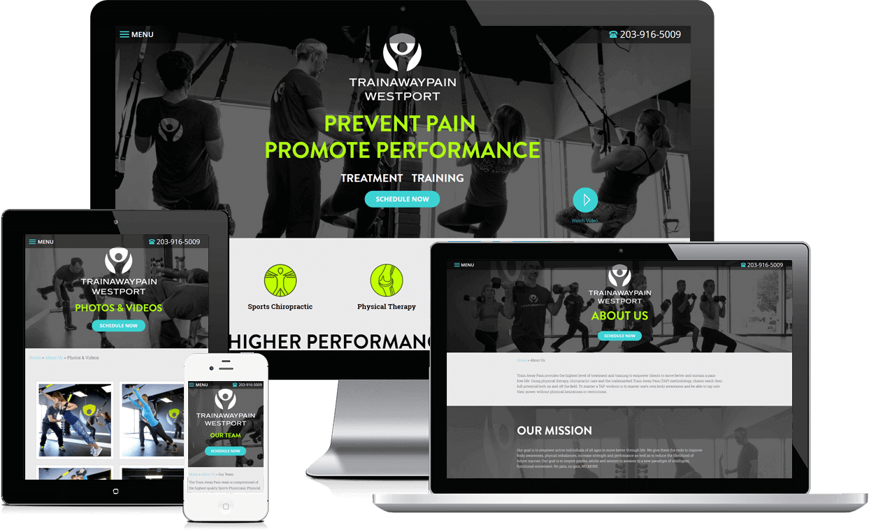 Custom Website for Train Away Pain