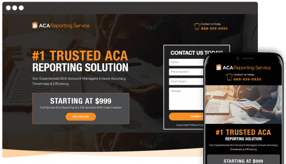 ACA Reporting Service Web Design Business to Business