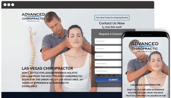 Advanced Chiropractic Web Design Landing Page