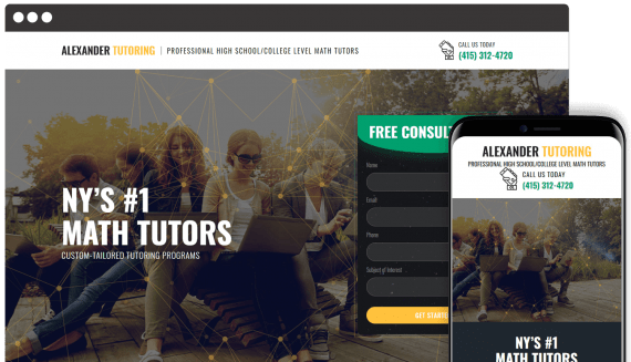 Alexander Tutoring Web Design Landing Page