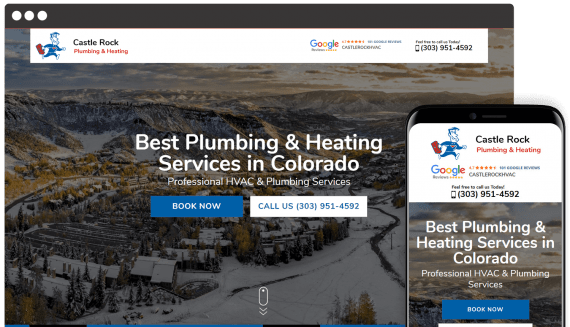 Castle Rock Plumbing & Heating Web Design Industrial & Commercial