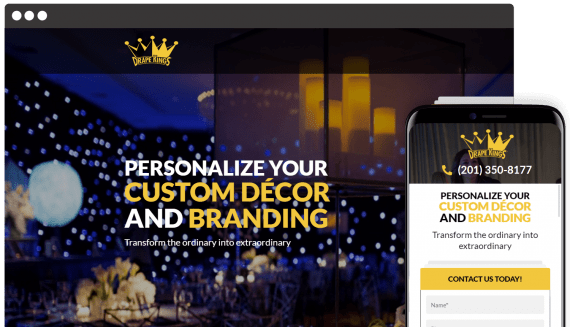 Drape Kings Web Design Landing Page