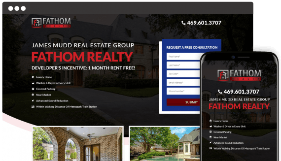 Fathom Realty Web Design Small Business