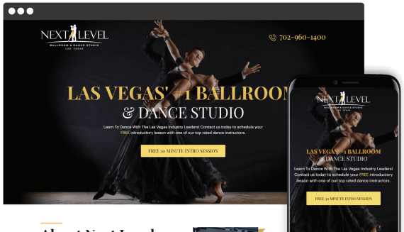 Next Level Ballroom Web Design Small Business