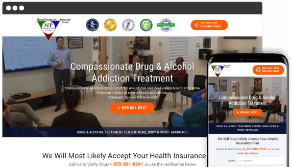 New Life Addiction Center Web Design Medical & Healthcare