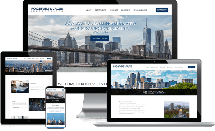 Custom website design for a securities dealer