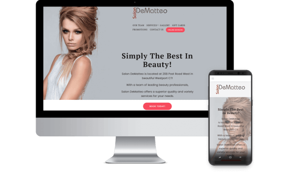 Salon DeMatteo LLC Web Design Template Site