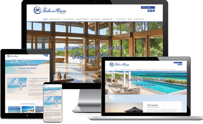 Custom website design for a travel booking agency