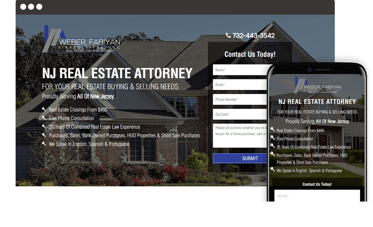 Custom Website for Weber, Faiyan & Associates